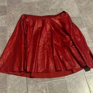 Dark red Leather skirt